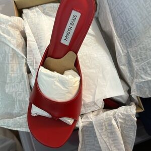 Brand new red heels. Never worn. Pet and smoke free home. Was in storage.